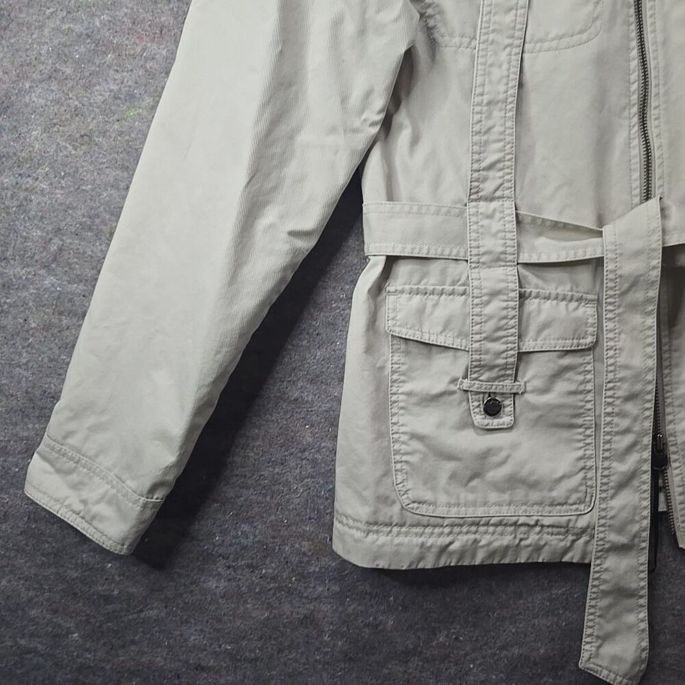 Harley-Davidson Lightweight Belted Khaki Jacket Tan Coat Womens Sz XL Y2K - Picture 9 of 16